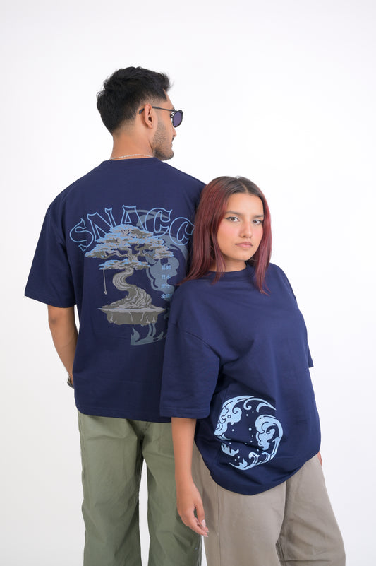 Bonsai Zen Fusion Tee - Navy Blue